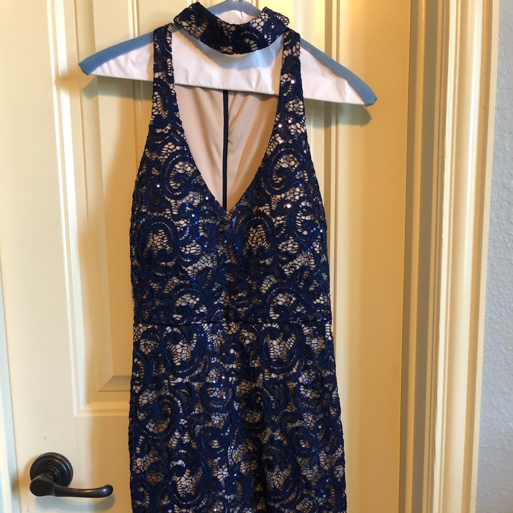 Blue Sequin Dress